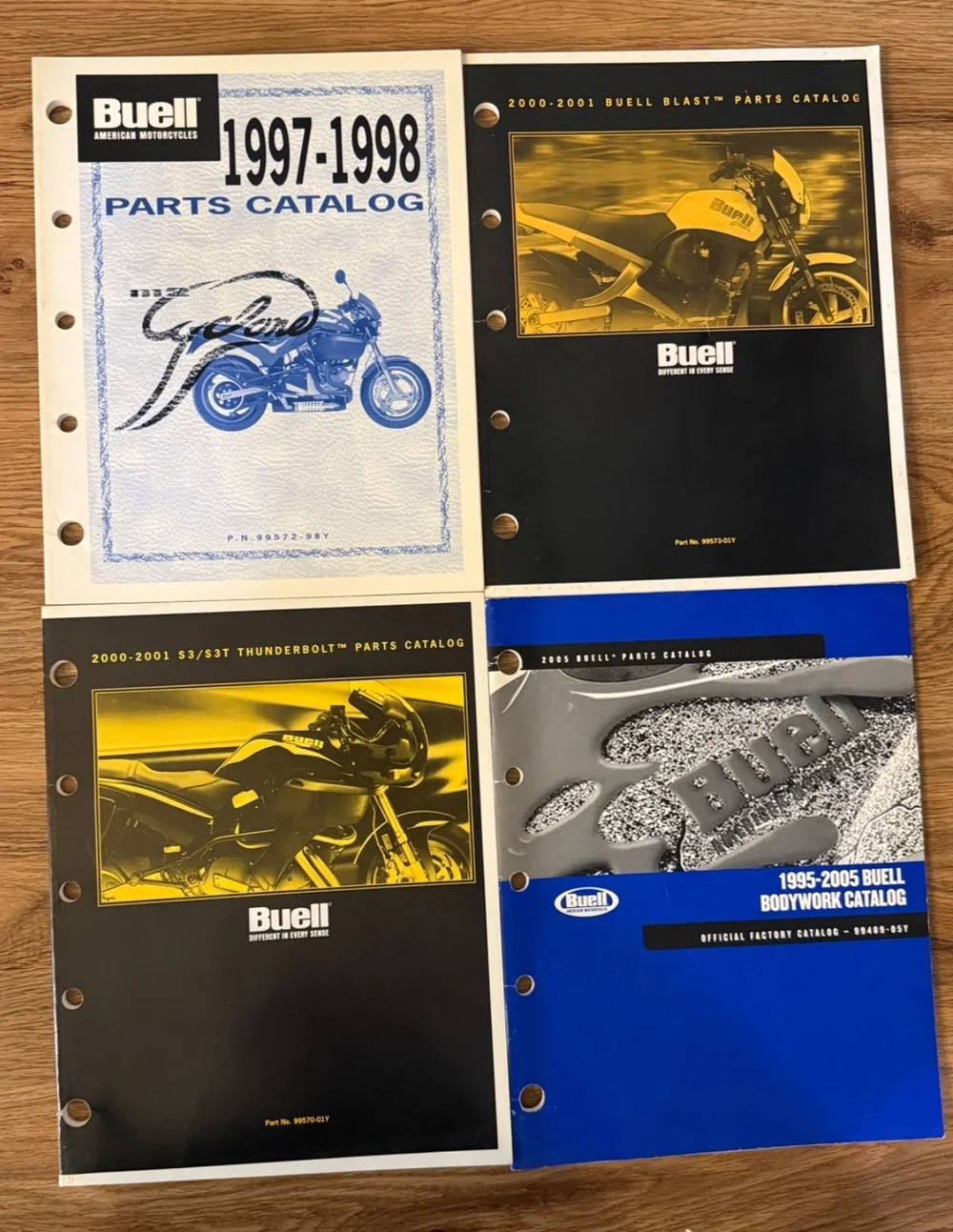 🏍️ Vintage Buell Motorcycle Parts Catalog Lot M2 Cyclone Blast Thunderbolt